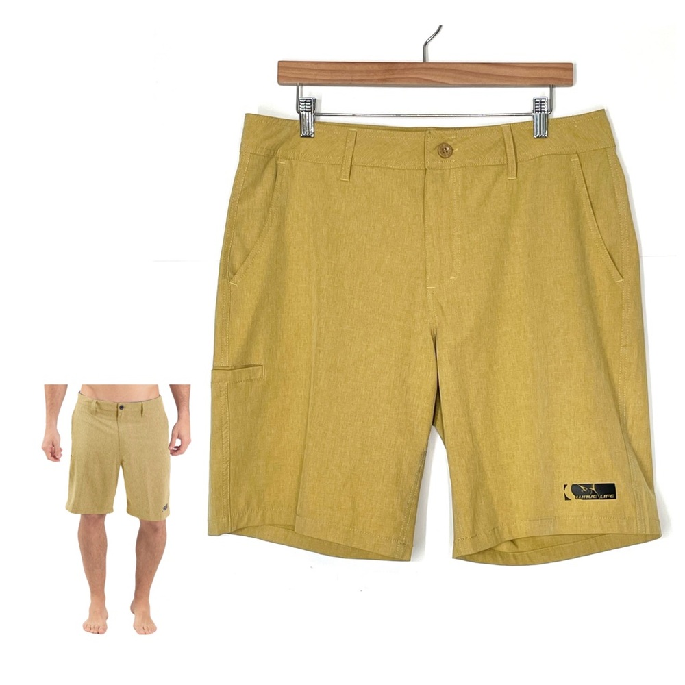 Wave Life Tuna H2O Active Hybrid Shorts Size 34 Flat Front Board Shorts
